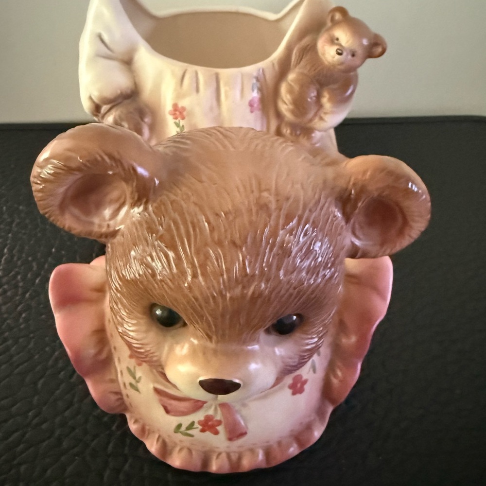 Vintage Cookie Jar Teddy Bear Ceramic 11" Inches Tall. - Picture 6 of 11